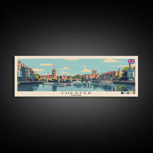 Cargar imagen en el visor de la galería, Chester, England Panoramic Canvas Print, Chester, England Painting, England Art, Chester Travel Poster, Travel Art, Living Room Painting
