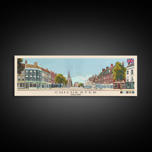 Cargar imagen en el visor de la galería, Chichester, England Panoramic Canvas Print, Chichester, England Painting, England Art, Chichester Travel Poster, Travel Art, Housewarming Gift
