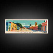 Cargar imagen en el visor de la galería, Chihuahua, Mexico Panoramic Canvas Print, Chihuahua, Mexico Painting, Mexico Art, Chihuahua Travel Poster, Travel Art, Vacation Gift
