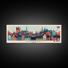 Load image into Gallery viewer, Coventry, England Panoramic Canvas Print, Coventry, England Painting, England Art, Coventry Travel Poster, Travel Art, Living Room Painting
