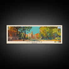 Load image into Gallery viewer, Cordoba, Argentina Panoramic Canvas Print, Cordoba, Argentina Painting, Argentina Art, Cordoba Travel Poster, Travel Art, Housewarming Gift
