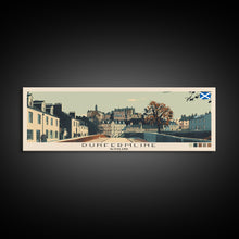 Load image into Gallery viewer, Dunfermline, Scotland Panoramic Canvas Print, Dunfermline, Scotland Painting, Scotland Art, Dunfermline Travel Poster, Travel Art, Living Room Painting
