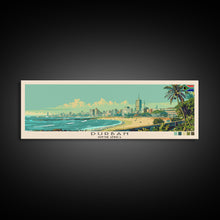 Load image into Gallery viewer, Durban, South Africa Panoramic Canvas Print, Durban, South Africa Painting, South Africa Art, Durban Travel Poster, Travel Art, Guest Room Painting
