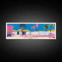 Load image into Gallery viewer, Ecatepec, Mexico Panoramic Canvas Print, Ecatepec, Mexico Painting, Mexico Art, Ecatepec Travel Poster, Travel Art, Guest Room Painting
