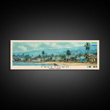 Load image into Gallery viewer, Freetown, Sierra Leone Panoramic Canvas Print, Freetown, Sierra Leone Painting, Sierra Leone Art, Freetown Travel Poster, Travel Art, Living Room Painting
