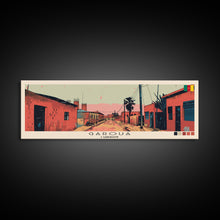 Load image into Gallery viewer, Garoua, Cameroon Panoramic Canvas Print, Garoua, Cameroon Painting, Cameroon Art, Garoua Travel Poster, Travel Art, Guest Room Painting
