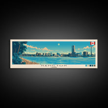 Cargar imagen en el visor de la galería, Hamilton, Canada Panoramic Canvas Print, Hamilton, Canada Painting, Canada Art, Hamilton Travel Poster, Travel Art, Living Room Painting
