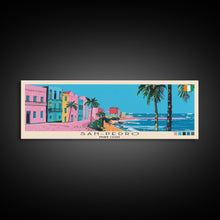 Load image into Gallery viewer, San-Pedro, Ivory Coast Panoramic Canvas Print, San-Pedro, Ivory Coast Painting, Ivory Coast Art, San-Pedro Travel Poster, Travel Art, Vacation Gift
