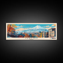 Load image into Gallery viewer, Yerevan, Armenia Panoramic Canvas Print, Yerevan, Armenia Painting, Armenia Art, Yerevan Travel Poster, Travel Art, Guest Room Painting
