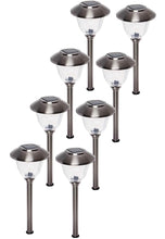 Load image into Gallery viewer, Energizer 10Pack Solar Pathway LED Lights Outdoor-Stainless Steel 15 Lumen ( Silver )
