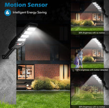 Load image into Gallery viewer, 2-Pack Solar Street Lights Outdoor Waterproof,6000LM Dusk to Dawn,6500K Motion Sensor with Remote Control
