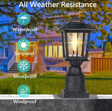 Load image into Gallery viewer, 2 Pack SmartYard Aluminum Solar Post/Fence Lights Outdoor, Wood 4X4 Solar Post Cap Lights
