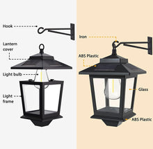 Load image into Gallery viewer, 2 Pack SmartYard Solar Aluminum Wall Hanging Lanterns with Replaceable Bulb, 4 Solar Panels,Anti-Rust
