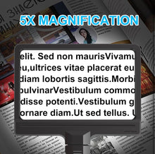 Load image into Gallery viewer, 5X Magnifying Glass with 36 LED Dimmable Light and Stand, Adjustable Brightness Magnifying Floor Lamp, Gooseneck Arm Lighted Magnifier for Reading, Crafts and Close Work
