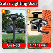 Load image into Gallery viewer, 1500W Commercial Solar Flag Pole Outdoor Lamp Post Light with 98 inch Pole IP67 Waterproof With Remote
