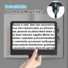 Load image into Gallery viewer, 5X Magnifying Glass with 36 LED Dimmable Light and Stand, Adjustable Brightness Magnifying Floor Lamp, Gooseneck Arm Lighted Magnifier for Reading, Crafts and Close Work
