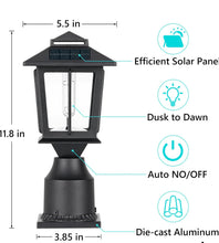 Load image into Gallery viewer, 2 Pack SmartYard Aluminum Solar Post/Fence Lights Outdoor, Wood 4X4 Solar Post Cap Lights
