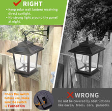 Load image into Gallery viewer, 2 Pack SmartYard Solar Aluminum Wall Hanging Lanterns with Replaceable Bulb, 4 Solar Panels,Anti-Rust
