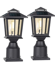 Load image into Gallery viewer, 2 Pack SmartYard Aluminum Solar Post/Fence Lights Outdoor, Wood 4X4 Solar Post Cap Lights
