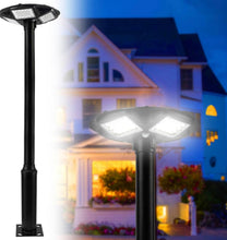 Load image into Gallery viewer, 1500W Commercial Solar Flag Pole Outdoor Lamp Post Light with 98 inch Pole IP67 Waterproof With Remote
