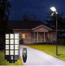 Load image into Gallery viewer, 1200W Commercial Solar Street Light , 100000LM Parking Lot Light Dusk to Dawn With Remote
