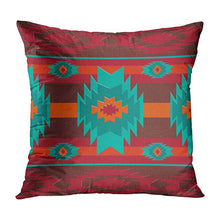 Cargar imagen en el visor de la galería, Red Rustic Aztec Cushion Covers
