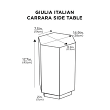 Load image into Gallery viewer, Giulia Italian Carrara Side Table
