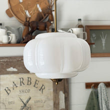 Carregar imagem no visualizador da galeria, Handcrafted Bulbous Milk Glass Pendant
