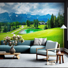 Cargar imagen en el visor de la galería, Golf Course Mountain View Wallpaper. #6767
