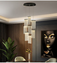 Load image into Gallery viewer, 12 Lights -Luxury modern LED chandelier for staircase, lobby, living room, stairwell

