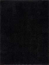 Cargar imagen en el visor de la galería, Faina Solid Black Shag Rug Washable
