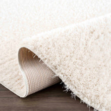 Cargar imagen en el visor de la galería, Faina Solid Cream Shag Rug Washable
