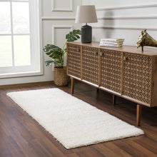 Cargar imagen en el visor de la galería, Faina Solid Cream Shag Rug Washable
