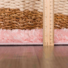 Carregar imagem no visualizador da galeria, Faina Solid Pink Shag Rug Washable
