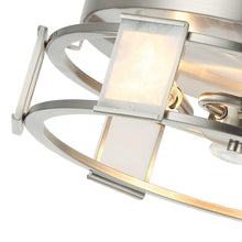 Load image into Gallery viewer, Industrial 15 Inch Satin Nickel 3-Light Flush Mount Ceiling Light
