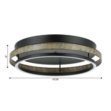 Cargar imagen en el visor de la galería, 18 Inch Round Farmhouse LED Flush Mount Ceiling Light
