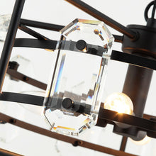 Cargar imagen en el visor de la galería, 4-Light Golden or Black Modern Crystal Pendant Light
