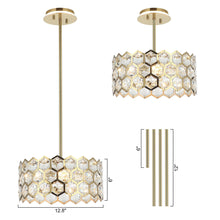Carregar imagem no visualizador da galeria, 13 Inch Modern Golden 3-Light Island Pendant Lighting for Living Room

