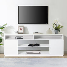 Cargar imagen en el visor de la galería, Modern 68 Inch TV Stand Media Console with LED Lights for Living Room
