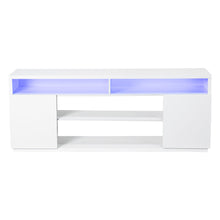 Cargar imagen en el visor de la galería, Modern 68 Inch TV Stand Media Console with LED Lights for Living Room
