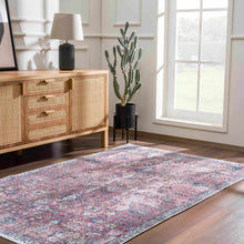 Carregar imagem no visualizador da galeria, Burgundy Holi-2303 Washable Area Rug
