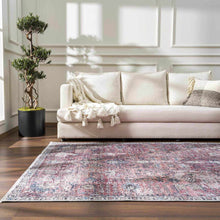 Carregar imagem no visualizador da galeria, Burgundy Holi-2303 Washable Area Rug
