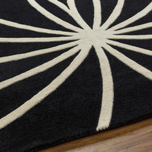 Load image into Gallery viewer, Davison Black Geometric Wool Carpet
