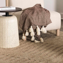 Load image into Gallery viewer, Washable Handmade Wool Rug - Brown
