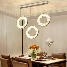 Load image into Gallery viewer, 3 Lights - Hanging LED crystal lamp for staircase, lobby, living space, stairwell
