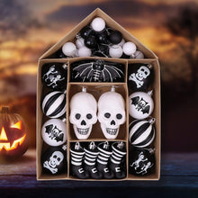Carregar imagem no visualizador da galeria, Halloween Skeleton Black and White Ornament Set
