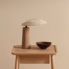 Load image into Gallery viewer, Nogy Kumo Table Lamp – Beechwood Japandi Light with Soft Linen Shade
