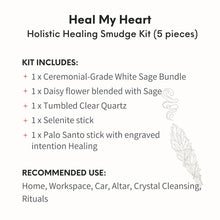 Load image into Gallery viewer, Heal My Heart - Holistic Healing Smudge Kit (5 pieces)
