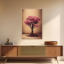 Load image into Gallery viewer, Japanese Maple Tree, Framed Canvas Print, Ready To Hang Framed Wall Art, Living Room Wall Hanging, Cherry Blossom Tree
