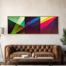 Carregar imagem no visualizador da galeria, Abstract Colorful Painting Bright Multicolor wall art Framed Abstract canvas Print Brush Strokes Abstract canvas art Living room wall art
